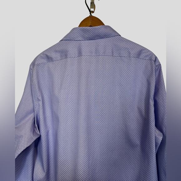CALVIN KLEIN Infinite Non-Iron Slim-Fit Men’s Dress Shirt Size L Lavender - Picture 4 of 10
